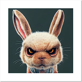 Angry rabbit Posters and Art